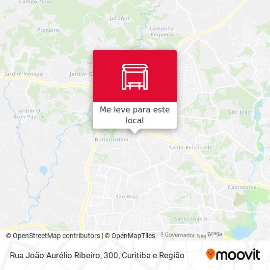 Rua João Aurélio Ribeiro, 300 mapa