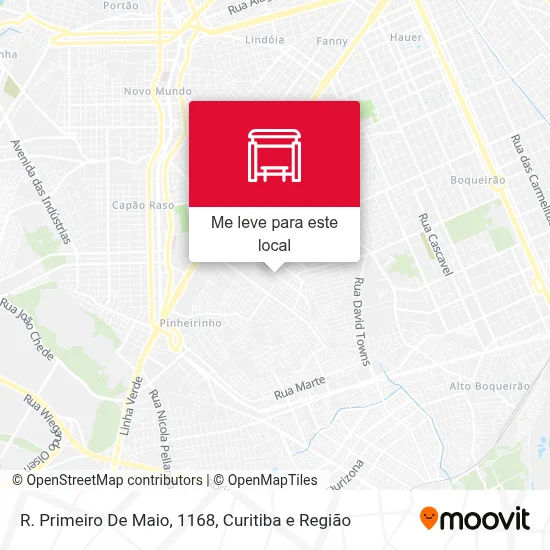 R. Primeiro De Maio, 1168 mapa