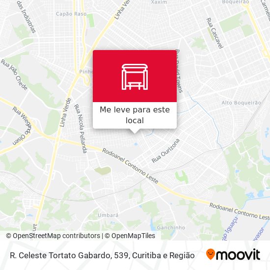 R. Celeste Tortato Gabardo, 539 mapa