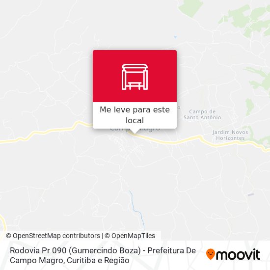 Rodovia Pr 090 (Gumercindo Boza) - Prefeitura De Campo Magro mapa