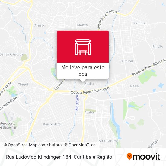 Rua Ludovíco Klindinger, 184 mapa