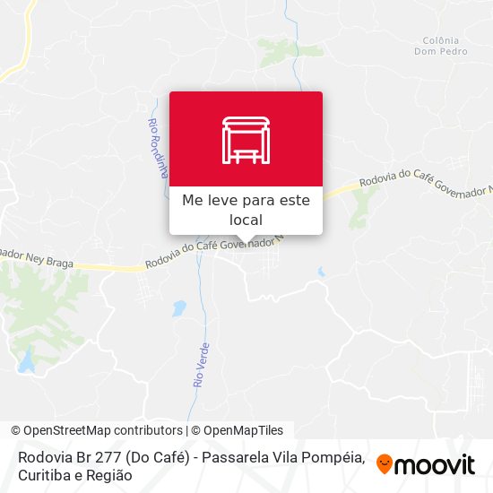 Rodovia Br 277 (Do Café) - Passarela Vila  Pompéia mapa