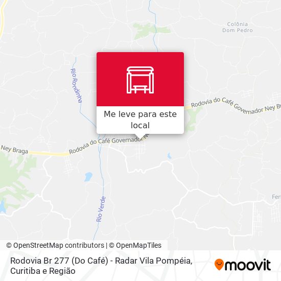 Rodovia Br 277 (Do Café) - Radar Vila Pompéia mapa