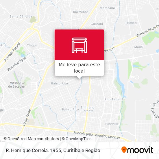 R. Henrique Correia, 1955 mapa