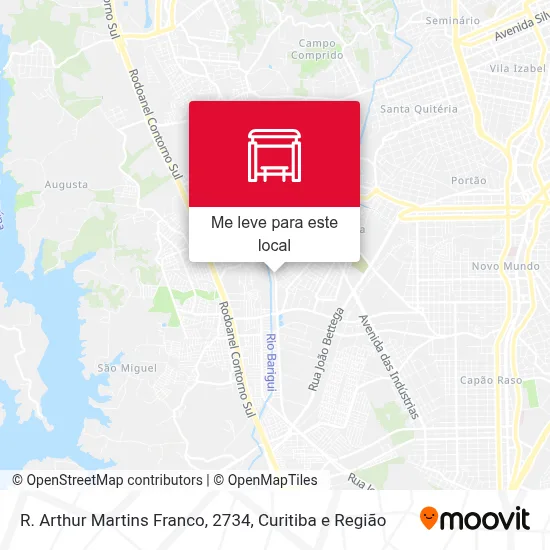 R. Arthur Martins Franco, 2734 mapa