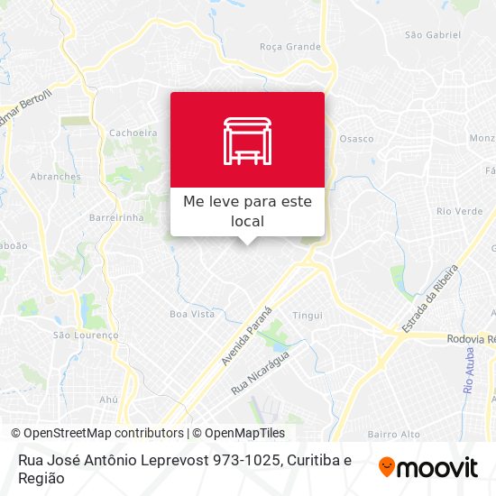 Rua José Antônio Leprevost 973-1025 mapa