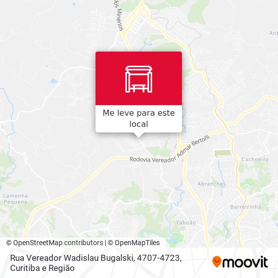 Rua Vereador Wadislau Bugalski, 4707-4723 mapa