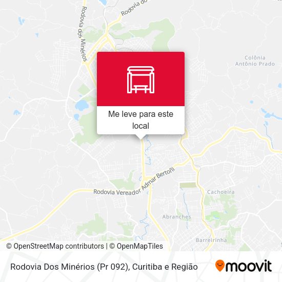 Rodovia Dos Minérios (Pr 092) mapa