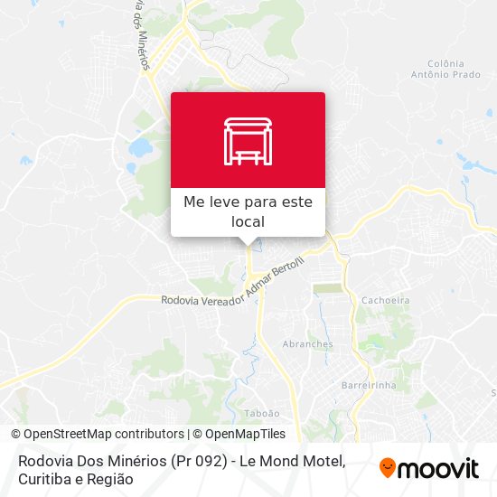 Rodovia Dos Minérios (Pr 092) - Le Mond Motel mapa