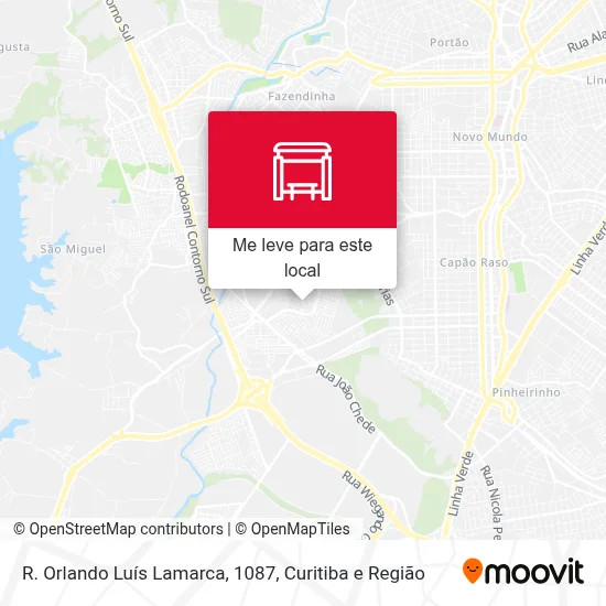 R. Orlando Luís Lamarca, 1087 mapa
