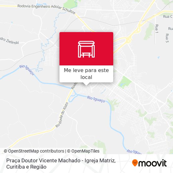 Praça Doutor Vicente Machado - Igreja Matriz mapa