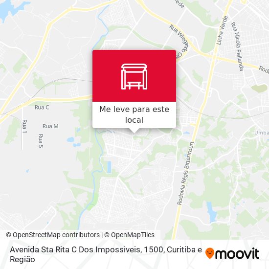 Avenida Sta Rita C Dos Impossiveis, 1500 mapa