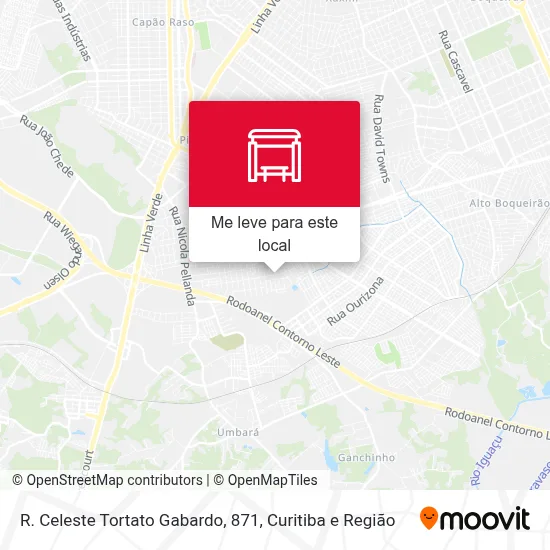 R. Celeste Tortato Gabardo, 871 mapa