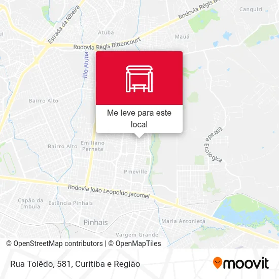 Rua Tolêdo, 581 mapa