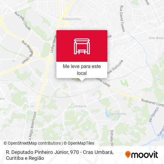 R. Deputado Pinheiro Júnior, 970 - Cras Umbará mapa