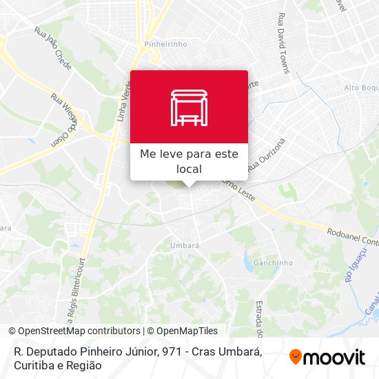 R. Deputado Pinheiro Júnior, 971 - Cras Umbará mapa