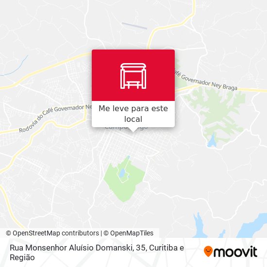 Rua Monsenhor Aluísio Domanski, 35 mapa