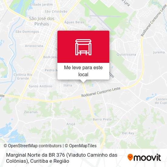 Marginal Norte da BR 376 (Viaduto Caminho das Colônias) mapa