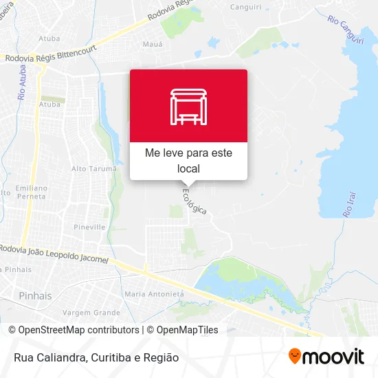 Rua Caliandra mapa