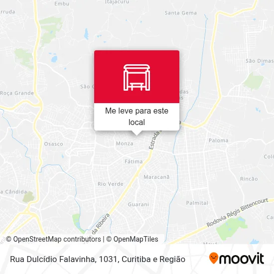 Rua Dulcídio Falavinha, 1031 mapa