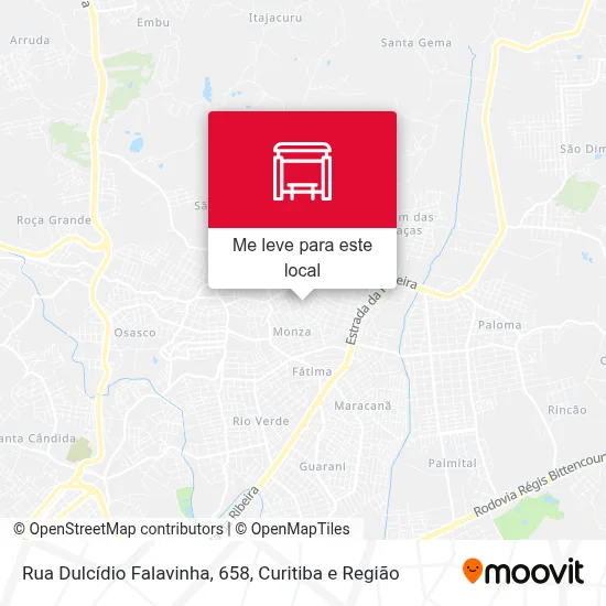 Rua Dulcídio Falavinha, 658 mapa