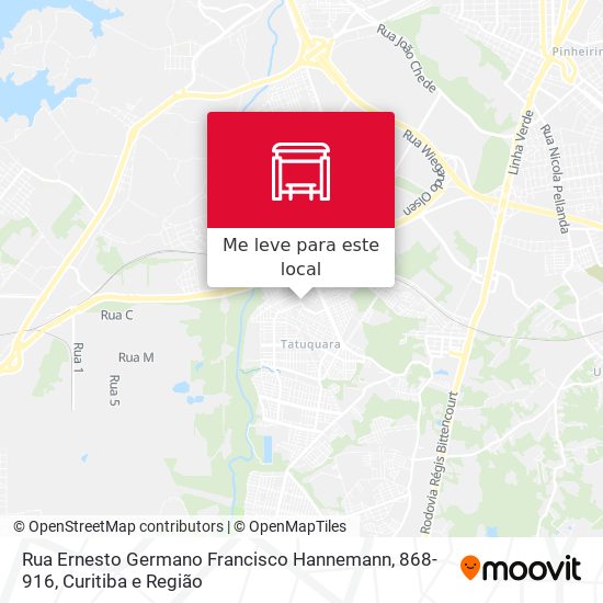 Rua Ernesto Germano Francisco Hannemann, 868-916 mapa