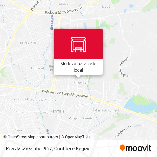 Rua Jacarezinho, 957 mapa