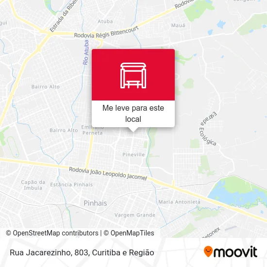 Rua Jacarezinho, 803 mapa