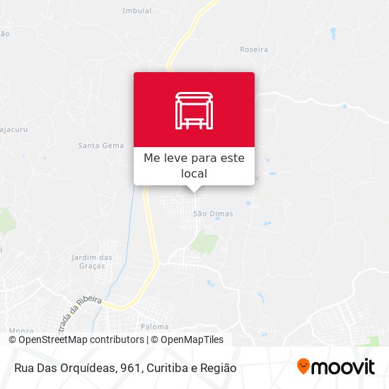 Rua Das Orquídeas, 961 mapa