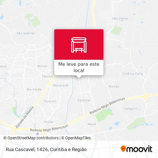 Rua Cascavel, 1426 mapa