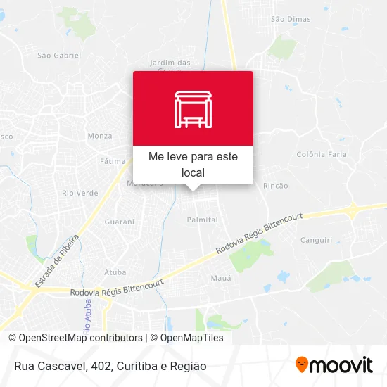 Rua Cascavel, 402 mapa