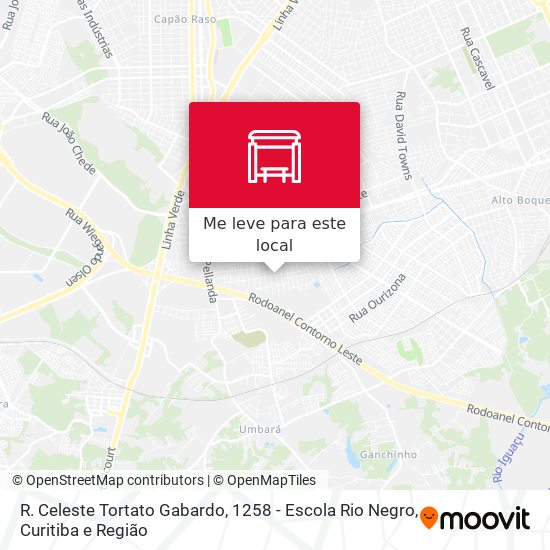 R. Celeste Tortato Gabardo, 1258 - Escola Rio Negro mapa