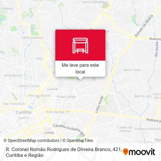 R. Coronel Romão Rodrigues de Oliveira Branco, 421 mapa