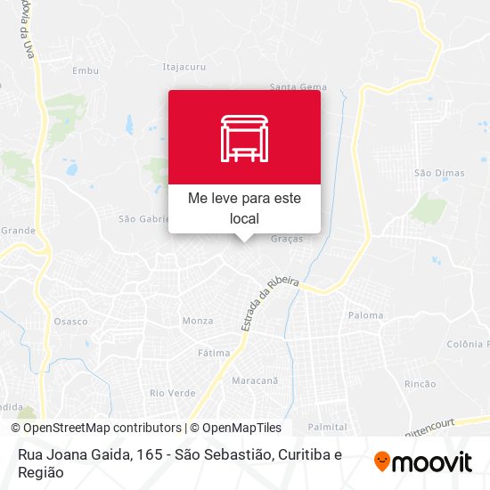 Rua Joana Gaida, 165 - São Sebastião mapa
