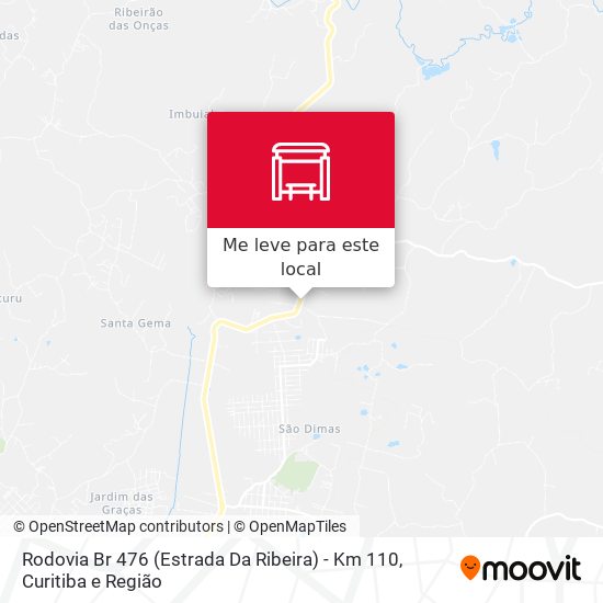 Rodovia Br 476 (Estrada Da Ribeira) - Km 110 mapa