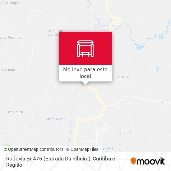 Rodovia Br 476 (Estrada Da Ribeira) mapa