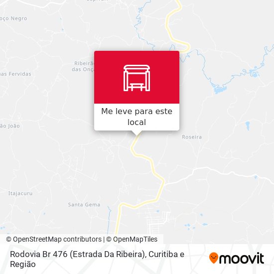 Rodovia Br 476 (Estrada Da Ribeira) mapa