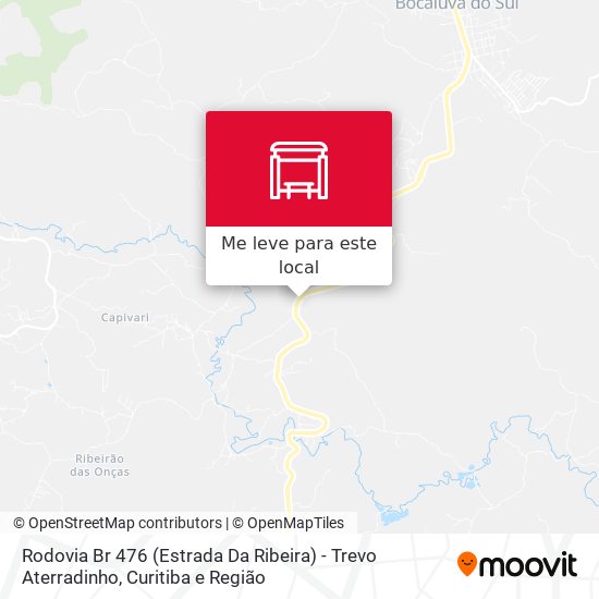 Rodovia Br 476 (Estrada Da Ribeira) - Trevo Aterradinho mapa