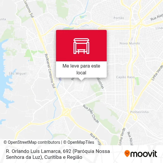 R. Orlando Luís Lamarca, 692 (Paróquia Nossa Senhora da Luz) mapa