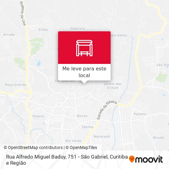 Rua Alfredo Miguel Baduy, 751 - São Gabriel mapa