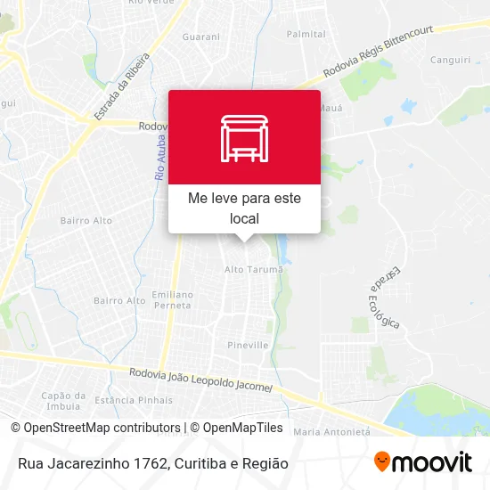 Rua Jacarezinho 1762 mapa