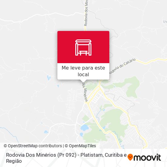 Rodovia Dos Minérios (Pr 092) - Platistam mapa