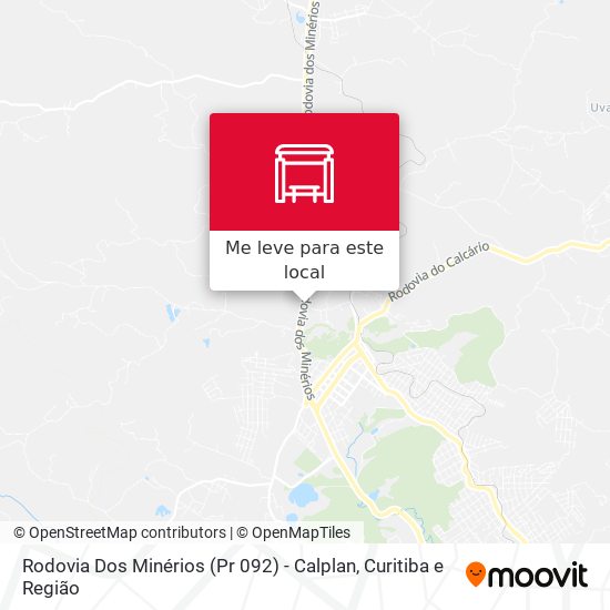 Rodovia Dos Minérios (Pr 092) - Calplan mapa