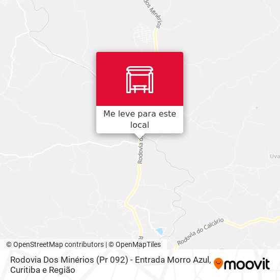 Rodovia Dos Minérios (Pr 092) - Entrada Morro Azul mapa