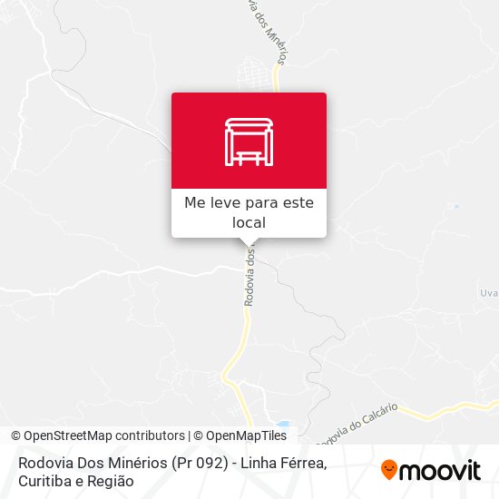 Rodovia Dos Minérios (Pr 092) - Linha Férrea mapa