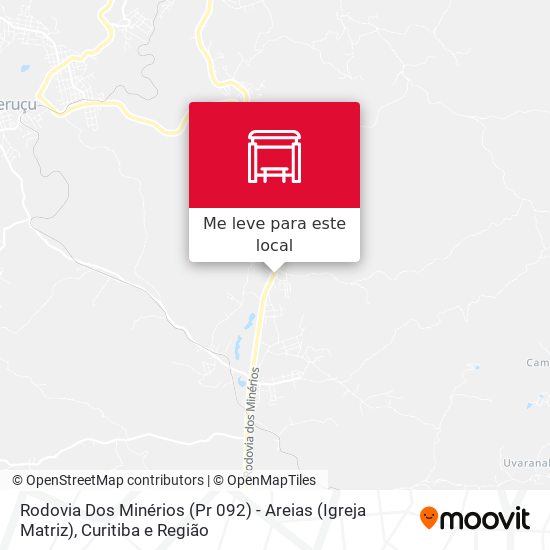 Rodovia Dos Minérios (Pr 092) - Areias (Igreja Matriz) mapa