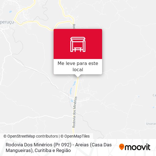 Rodovia Dos Minérios (Pr 092) - Areias (Casa Das Mangueiras) mapa