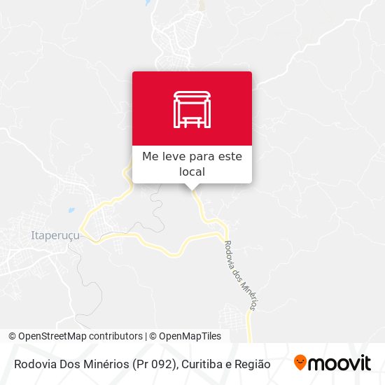 Rodovia Dos Minérios (Pr 092) mapa