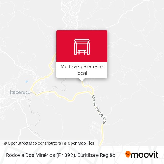 Rodovia Dos Minérios (Pr 092) mapa