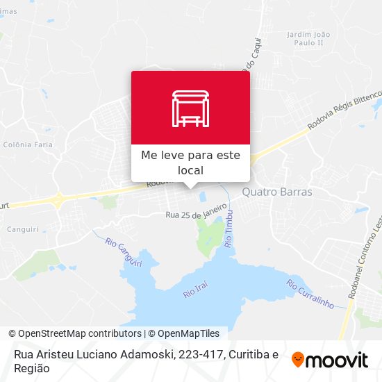 Rua Aristeu Luciano Adamoski, 223-417 mapa